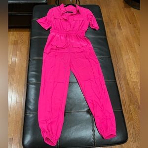 Hot pink jumpsuit (fits size 8/10).  NWOT